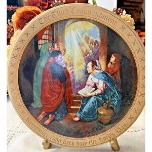 Danbury Mint 3rd Commandment From The 10 Commandment Plate Set Limited Set